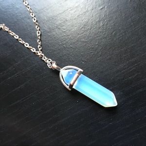 Faux crystal necklace